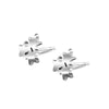 Stylish Silver 3 Stars Stud Earrings