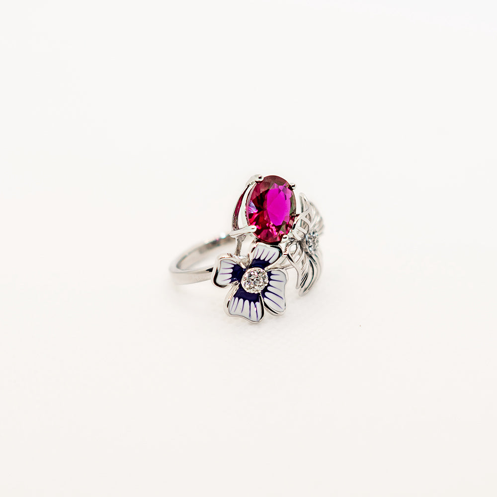 Multi Color Flower Ring