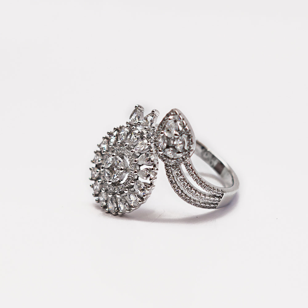 Zircon Sparkling Designer Ring