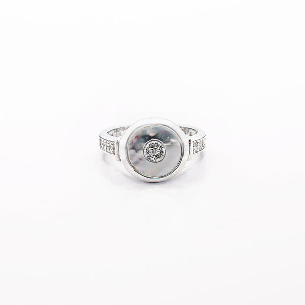 Moonstone Zircon Studded Ring