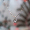 CZ Studded Sparkling Silver Heart Pendant Chain