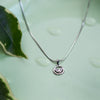 CZ Studded Sparkling Silver Heart Pendant Chain