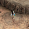 Multicolored Triangle Stone Silver Ring