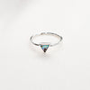 Multicolored Triangle Stone Silver Ring