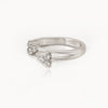 Double Layered CZ Silver Ring