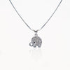 CZ Adorned Elephant Pendant on Silver Chain