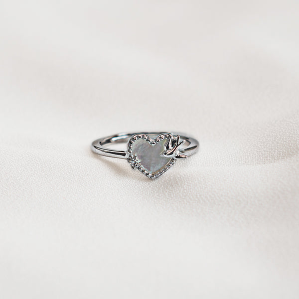 Lovebird Heart Ring