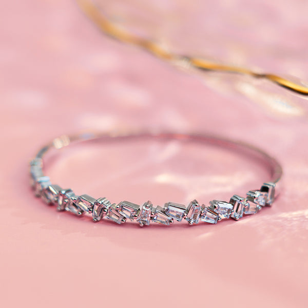 Dazzling Baguette CZ Bangle and Ring