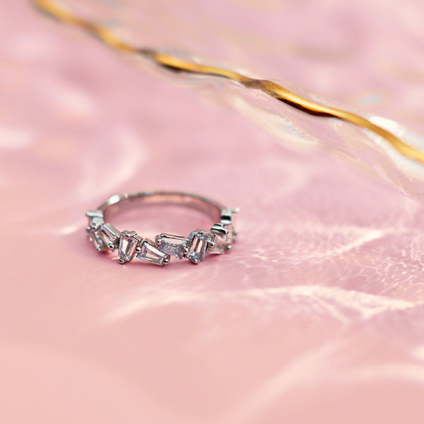 Dazzling Baguette CZ Bangle and Ring