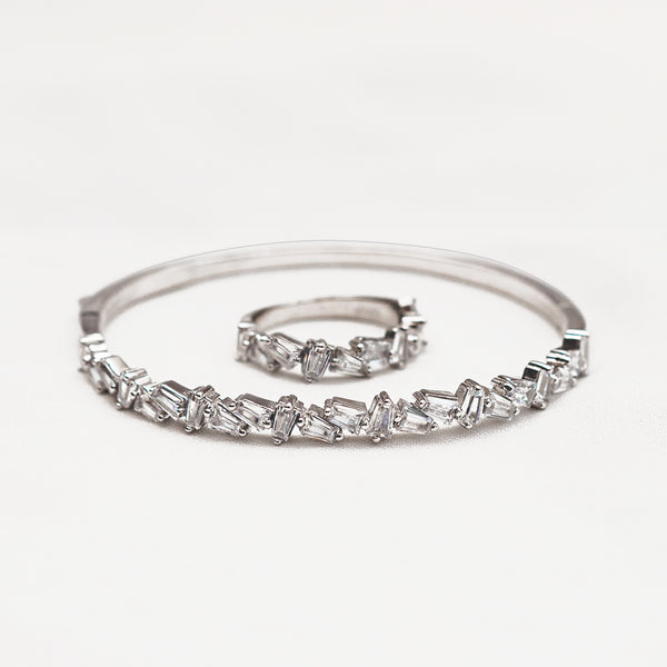 Dazzling Baguette CZ Bangle and Ring