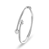 Radiant Dual Hearts CZ Bangle