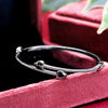 Radiant Dual Hearts CZ Bangle