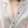 Elegant Silver Blazer Button