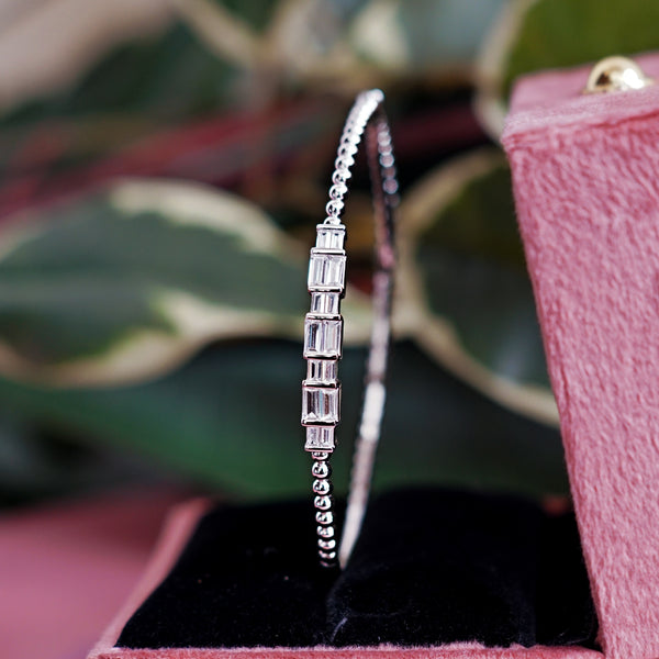 Baguette Cut Zirconia Bangle