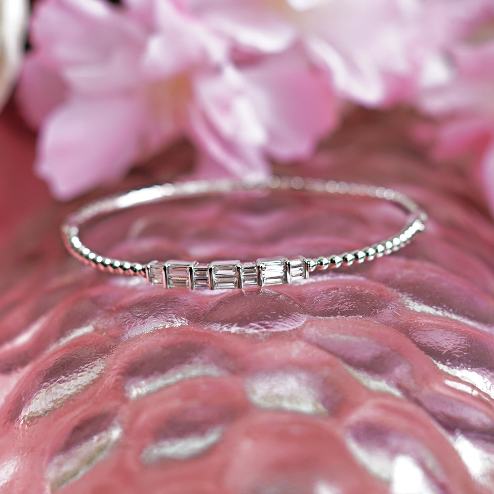 Baguette Cut Zirconia Bangle