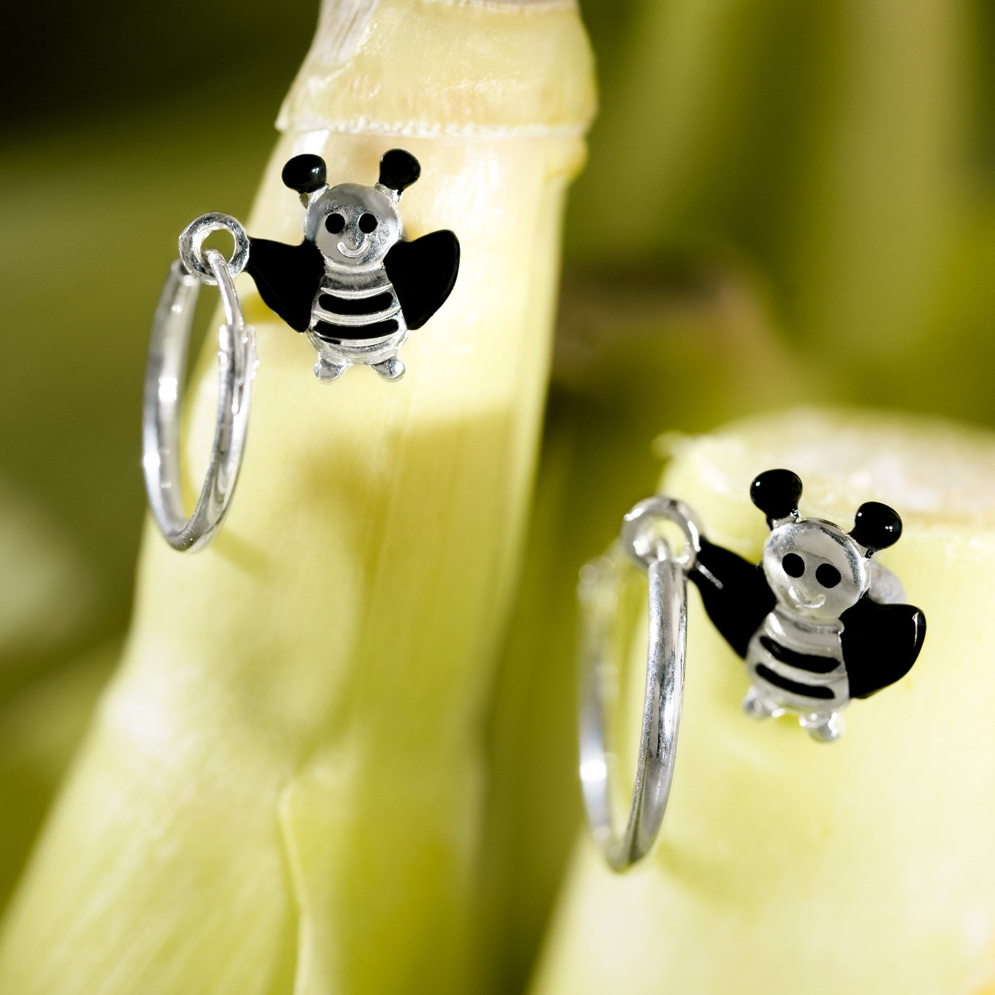 Drop Earrings with Honey Bee