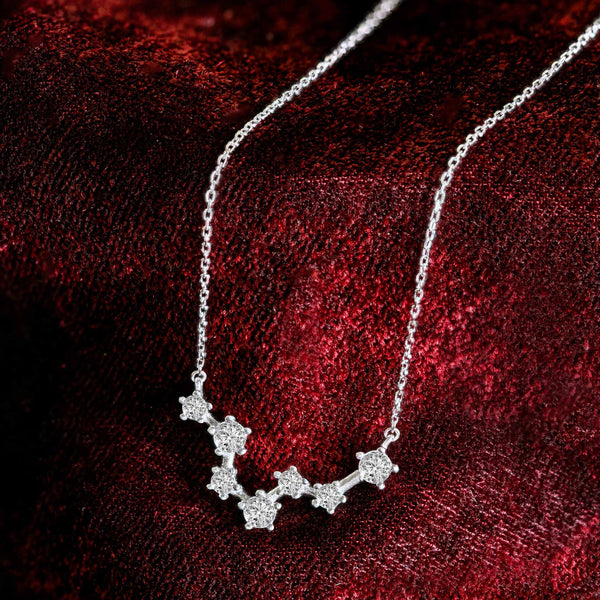 Zodiac Zirconia Silver Necklace