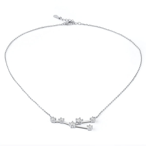 Zodiac Zirconia Silver Necklace