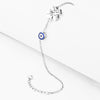 Blue Evil Eye & Flower Link Bracelet