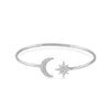 Moon and Star Cuff Bangle