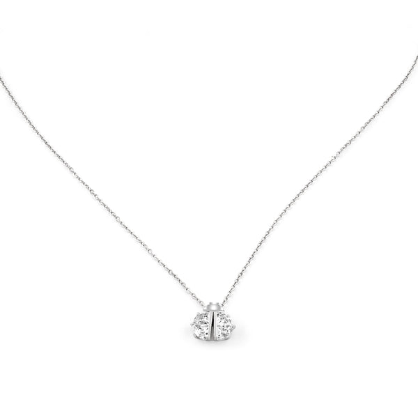 Princess-Cut Solitaire Bug Necklace