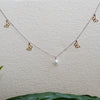 Pearl Drop Golden Butterfly Necklace