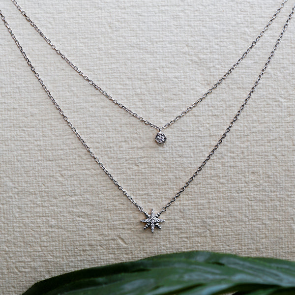 Starfish & Solitaire Pendant Necklace