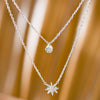 Starfish & Solitaire Pendant Necklace