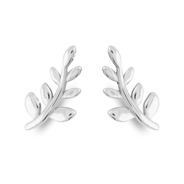 Olive Leaf Stud Earrings