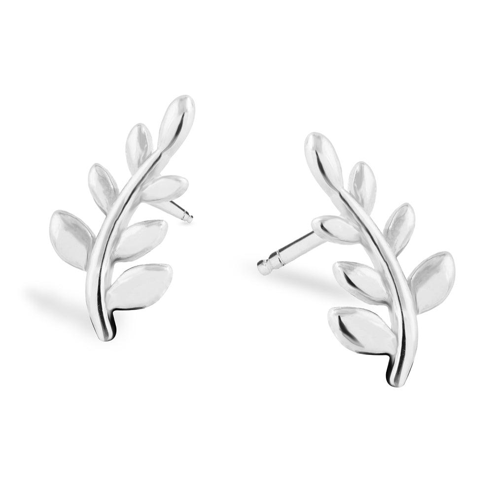 Olive Leaf Stud Earrings