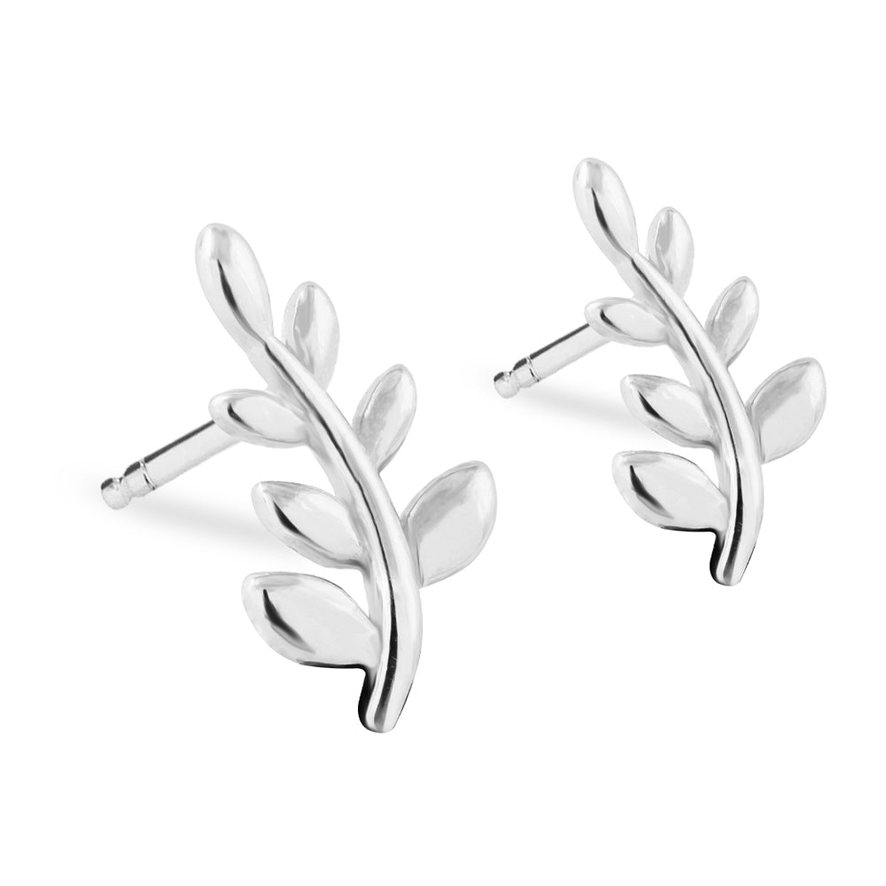 Olive Leaf Stud Earrings