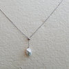 Silver Necklace with a Pearl Drop