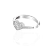 Heart Sparkle CZ Statement Ring