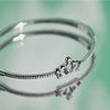 CZ Sparkle: Silver Crown Bangle