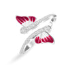 Zircon Butterfly Adjustable Ring