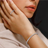 Zirconia Silver Bangle and Ring Set