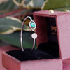 Zircon Evil Eye Cuff Bangle