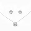 Zirconia Solitaire Chain & Earrings Set